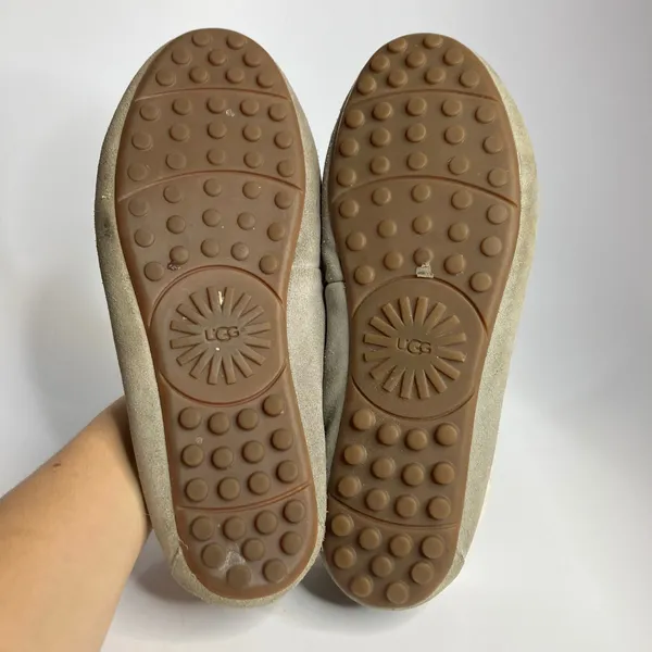UGG Solana loafer slippers pewter gray shearling lined women's size‎ 10 cozy - Image 7