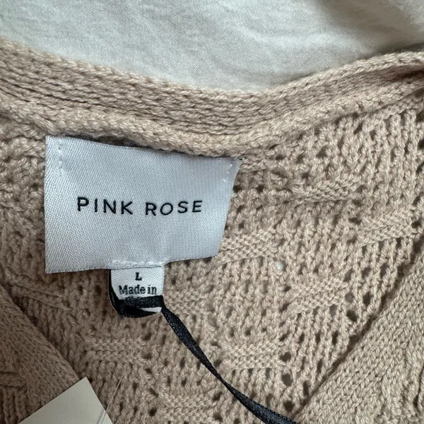 Women’s knit top Tan Size L - Image 2