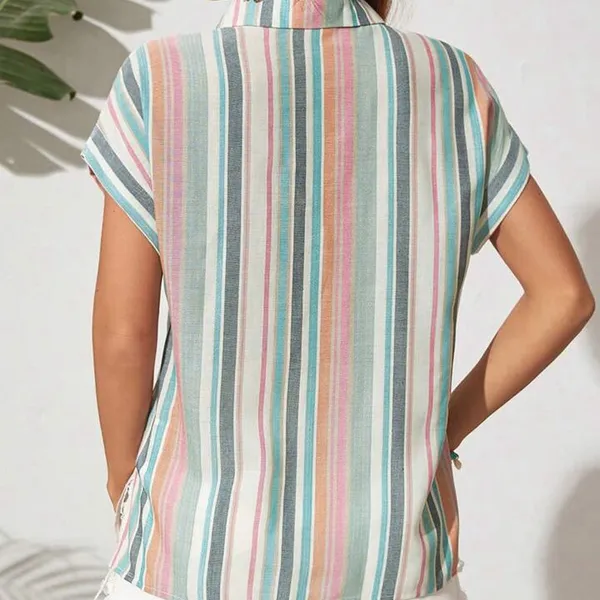 SHEIN Striped‎ Button Front Summer Women’s 2XL - Image 2