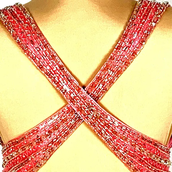 Glamorous New Pageant Prom Gown Sweetheart Neck Jeweled Pink Size 6 Glam A-line - Image 10
