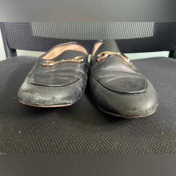 Coach Haley Leather Horsebit Loafer Black Gold Tone SZ 7.5 - Image 2