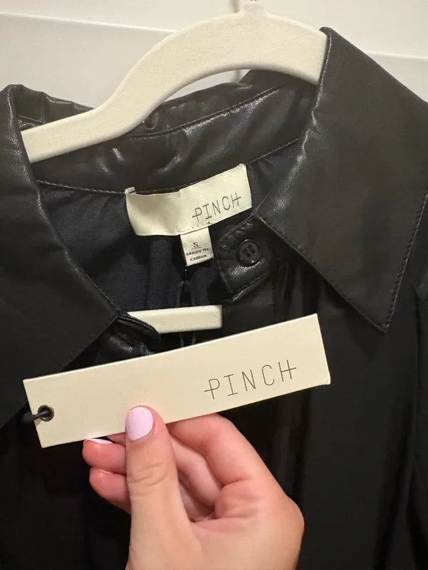 Black leather boutique mini dress - Image 5