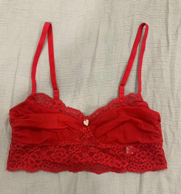Urban Outfitters Red Lace Bralette - Image 3
