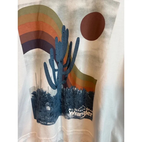 Wrangler‎ T-shirt All Terrain Gear Desert Graphic Long Sleeve Western Boho Small - Image 3