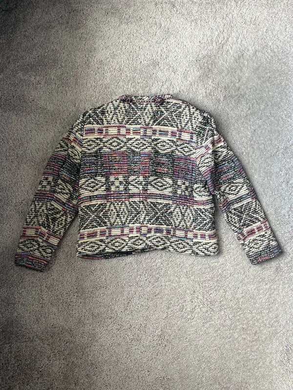 Zara Jacquard Jacket Cardigan Medium - Image 3