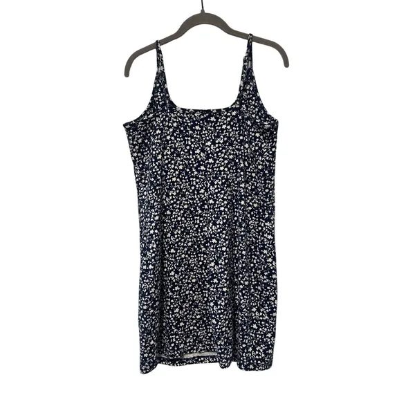 Old Navy XL Petite Blue Floral Sleeveless Mini Dress Women’s Stretch Casual - Image 7