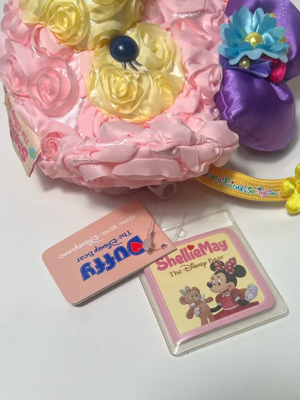 Disney Hong Kong Disneyland ShellieMay Bear Springtime Satin Rose Crossbody Bag - Image 13