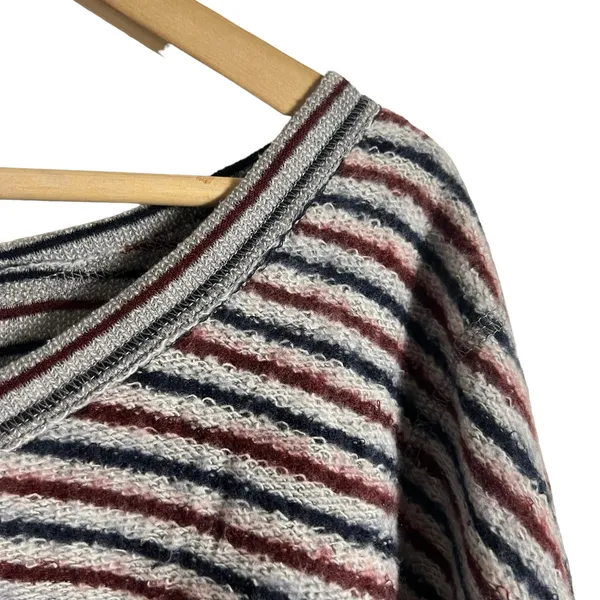 Free People Little Ann Blue Red Striped Dolman Sleeve Sweater Top Size XS - Image 4