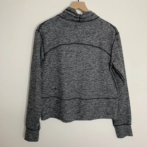 Lululemon Ready to Rulu Fleece Pullover Heathered Black Size 6 - Image 3