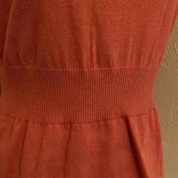Ann Taylor Burnt Orange Peplum Knit Top – Elegant Career Chic Blouse - Image 6