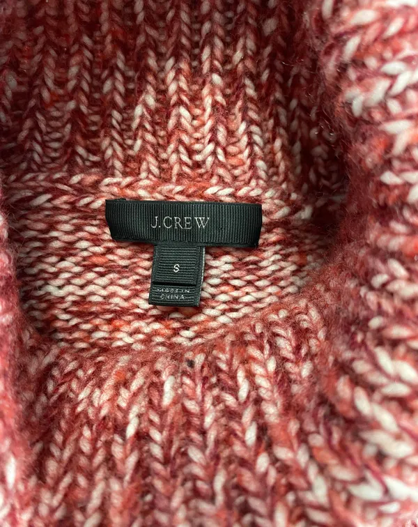 J. Crew Marbled Cherry Wool Blend Turtleneck Sweater - Image 6