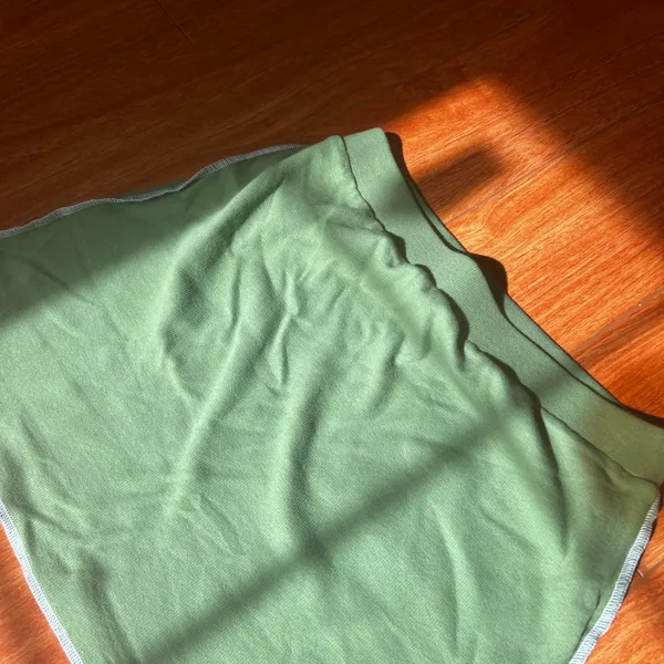 NWT PAC Cares Green Seamed Mini Skirt Ribbed - Image 2