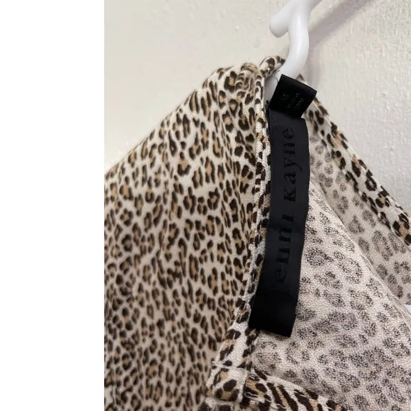 Jenni Kayne Leopard‎ T-Shirt Dress Relaxed Shift Animal Print Capsule Size M - Image 4