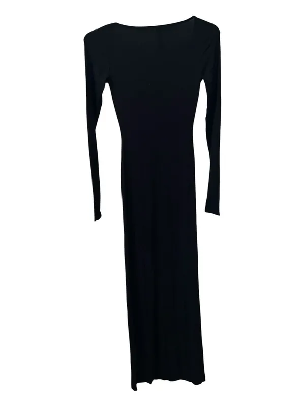 SKIMS Soft Lounge Long Sleeve Maxi Dress Onyx Black Size Small NWT - Image 4
