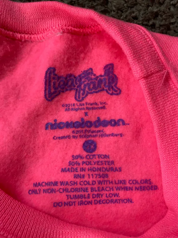 Nickelodeon Lisa Frank X  Crewneck Sweatshirt 2X - Image 4