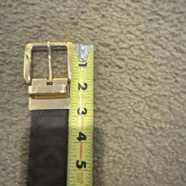 MICHAEL KORS Signature Reversible Belt Brown Gold Buckle No Sz - Image 8