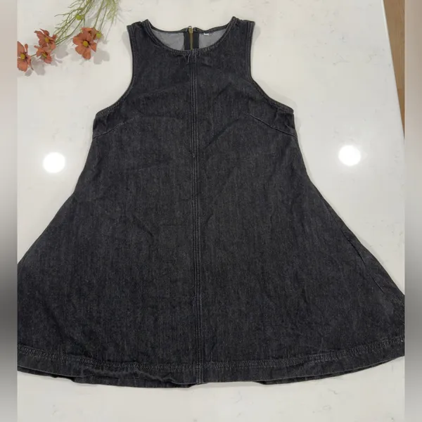 Casual Denim Black Dress - Image 6