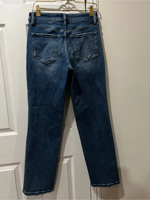 Lovervet By Vervet Mid Rise Full Length Straight Leg Jeans Size 28/7 Stretch - Image 3