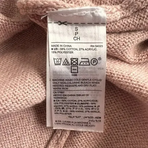 Old Navy Pink Knit Longsleeve Open Cardigan, S - Image 3