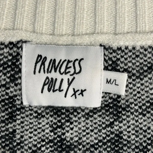 Princess Polly Black White Houndstooth Sweater‎ Vest Womens M/L Preppy - Image 4