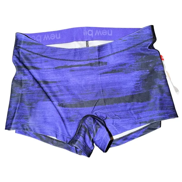 New Balance Womens Purple Black Print VB Compression Shorts WFS2156Z Medium NEW - Image 2