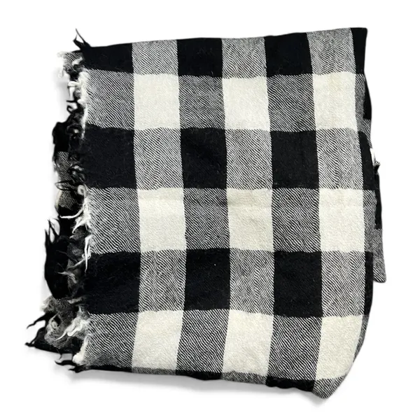 Polo Ralph Lauren Black and White Checkered Scarf wool preppy heritage unisex - Image 3