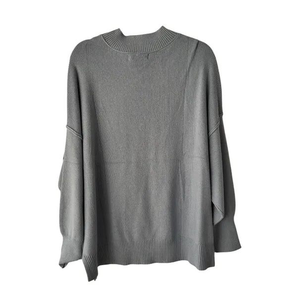 Zesica‎ Oversized Knit Sweater Mock Neck Long Sleeve Pullover Top Blue Large - Image 2