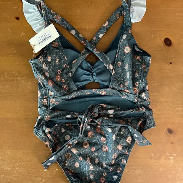 Joyfolie Mia joy Taryn Floral Teal One-Piece Swimsuit - Image 5
