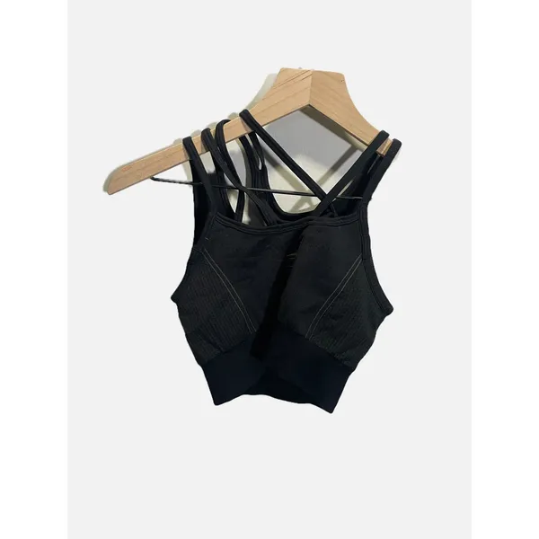 Gymshark Sports Bra Womens Small‎ Black Multi-Strap Cutout Seamless Activewear - Image 3