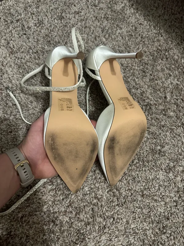 Galina Signature pearl and crystal ankle-wrap satin pumps - Image 3