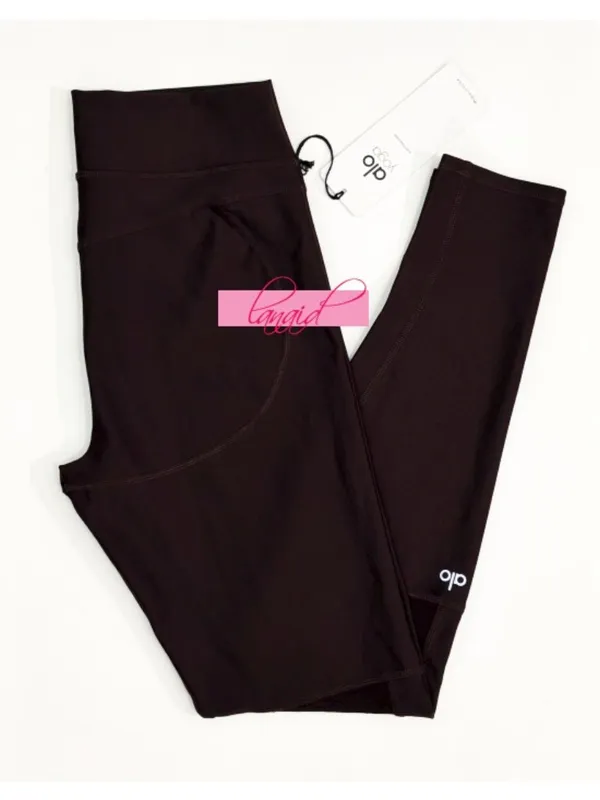 Alo Airlift High-Waist Embody Legging Oxblood Mesh Cut-Outs Cutouts Hi-Rise Pant - Image 10
