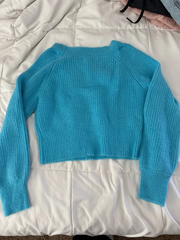 Bright Blue Sweater Size M - Image 2