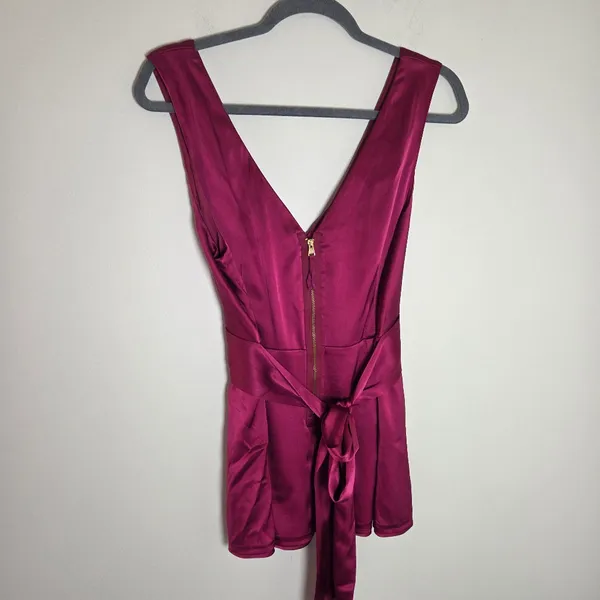 BCBGMaxAzria Magenta Silk Blouse - Image 5