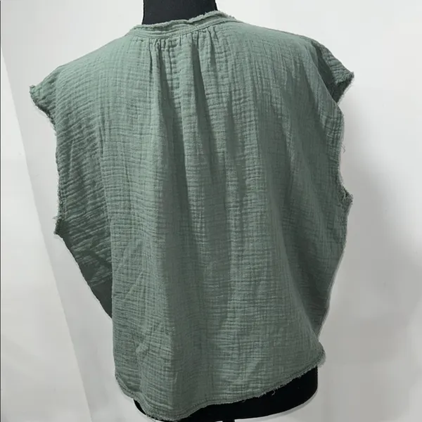 Aerie Green Crop Blouse - Image 2