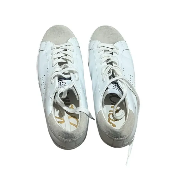 Sam Edelman Women's Aubrie Lace-Up Sneakers White Size 8 Casual Shoes - Image 5