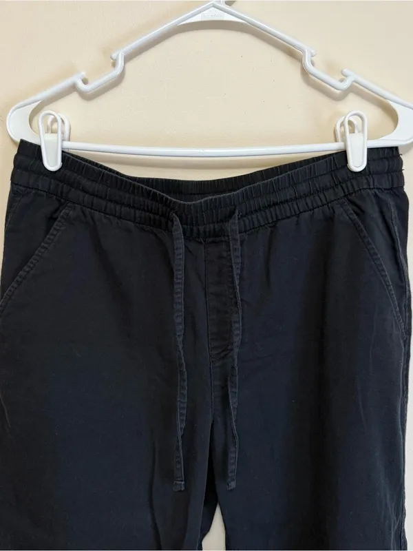 Gap Black Easy Pants Cotton Blend Drawstring Waist Medium - Image 5