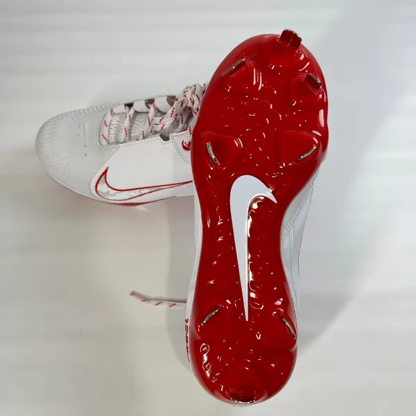 Nike Hyperdiamond 4 Elite Softball Cleats White Red 9.5 Metal Spikes‎ FZ0923-104 - Image 8