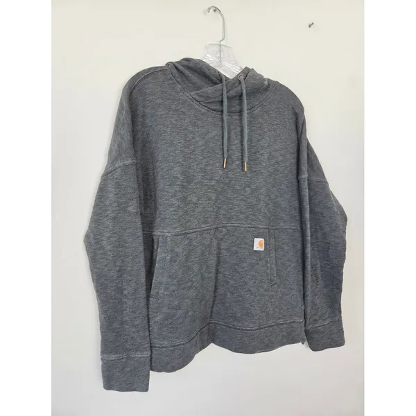 Carhartt Green Hoodie Women's Lightweight Comfy Dark Moss Green Large Outdoor - Image 2