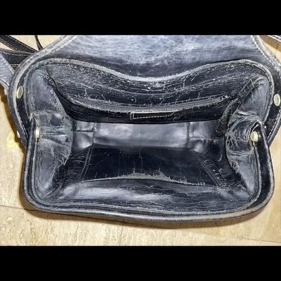 Vtg ‎ Guy Laroche Paris shoulder Crossbody Leather Purse Black 9”x6”x4” - Image 9