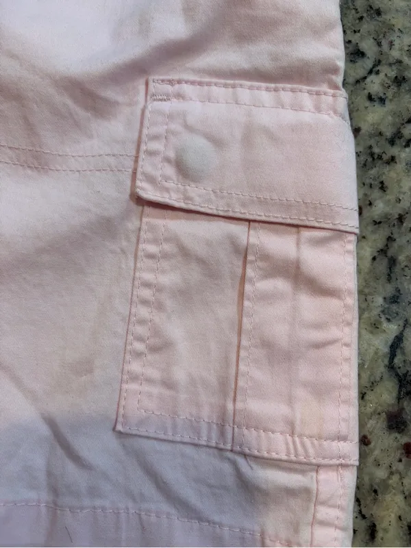 Lee Women’s Light Pink Cargo Shorts - Casual Pocket Style - Image 3