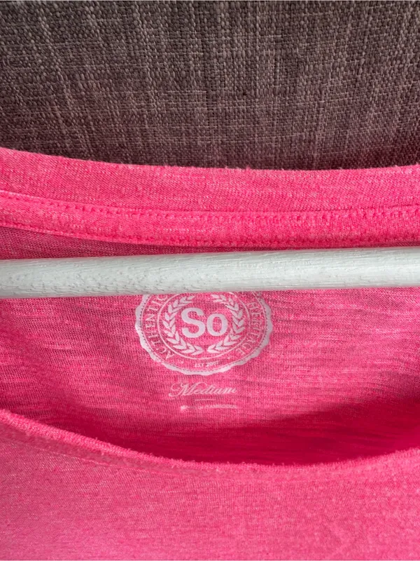 SO Women's Long-Sleeve Scoop Neck Top - Hot Pink - Image 2