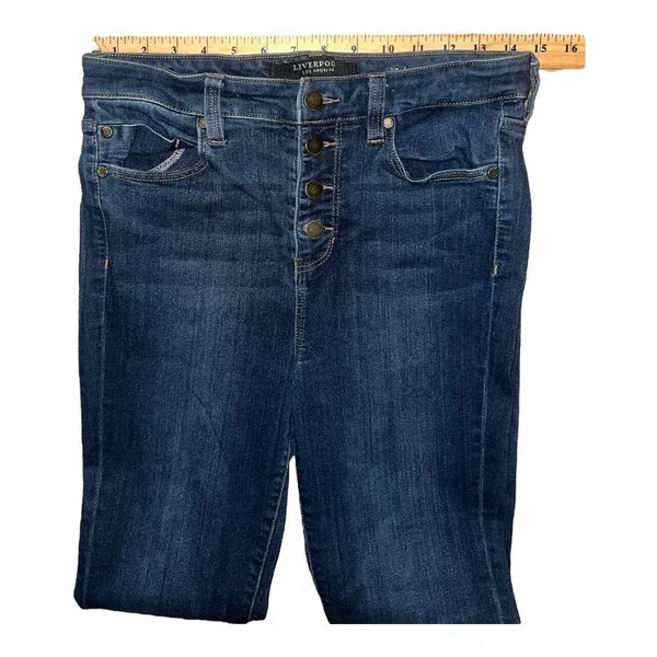 Liverpool Womens Medium Wash High Rise Skinny Ankle Jeans,‎ 10/30 - Image 5