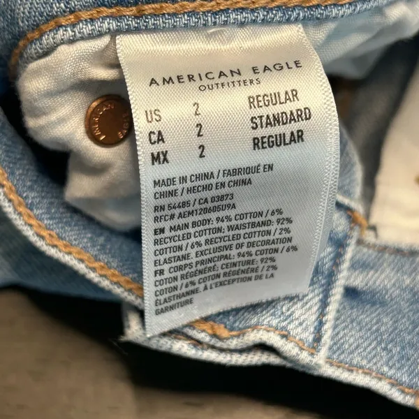 American Eagle 90’s bootcut distressed knees light wash comfort waist jeans 2reg - Image 6