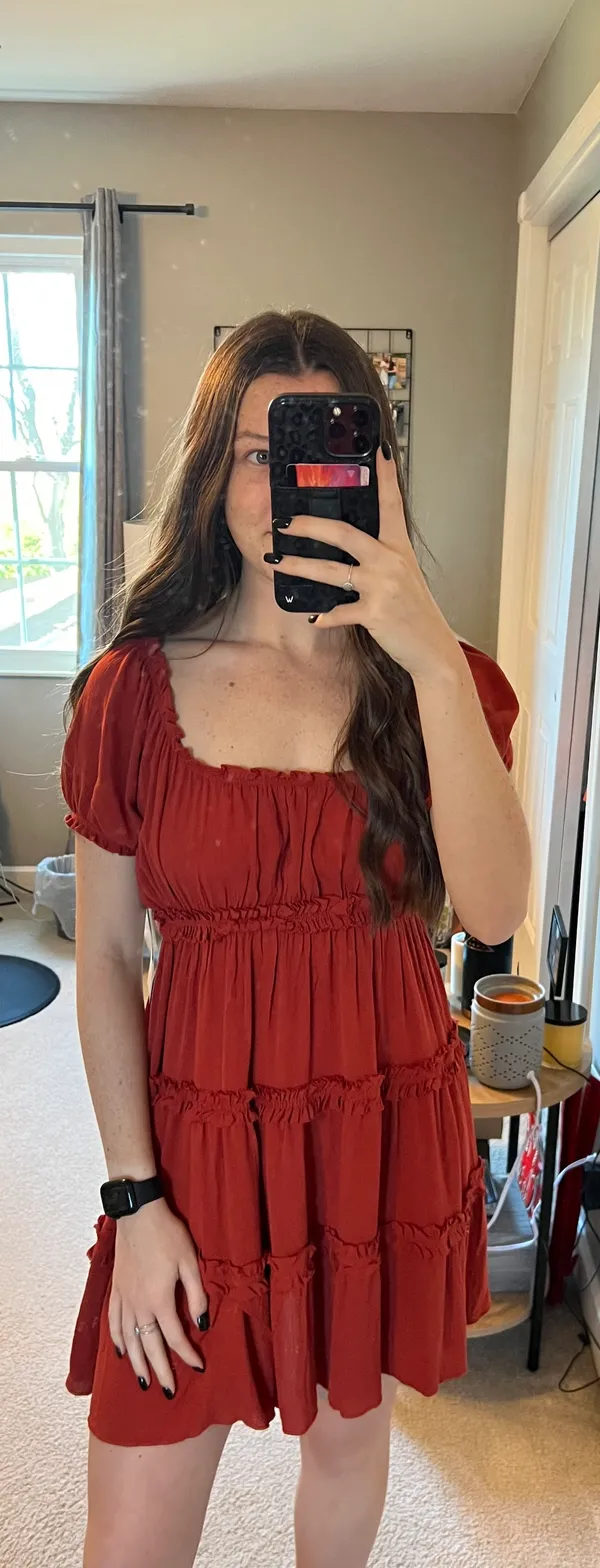 Western Dress Orange - Image 4
