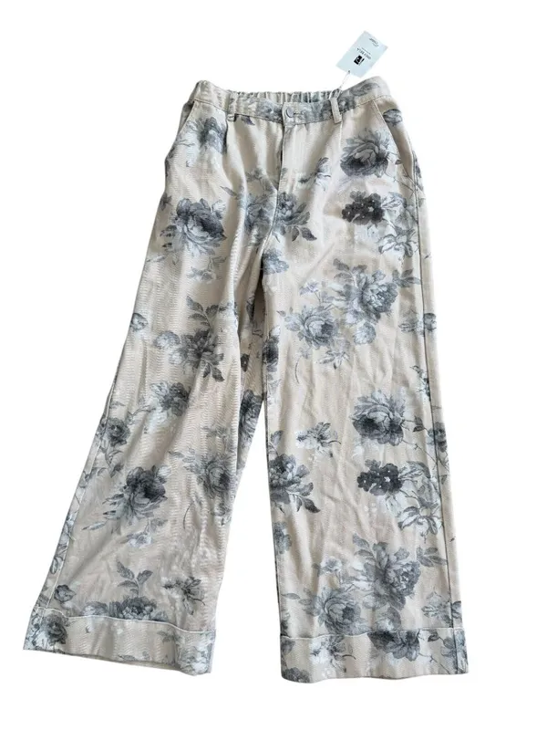 IMILY BELA Cream Floral Wide Leg Jeans Size 12 NEW NWT - Image 5