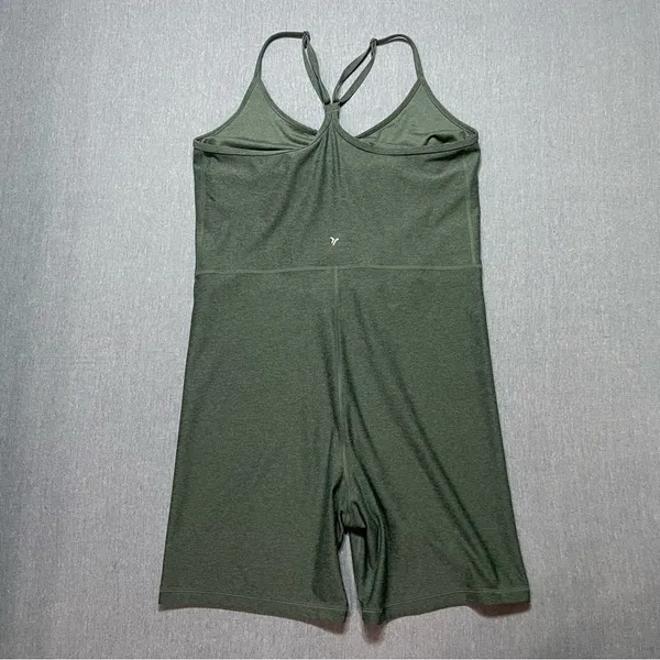 Old Navy Cloud+ Racerback Bodysuit Romper 6 inch Inseam Size L in Underwater - Image 3