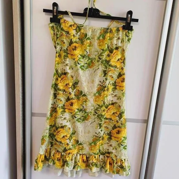 Pretty Little Thing Floral Cut-Out Dress Yellow - Image 4
