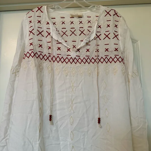 Caroline Hill Adorable tunic top with embroidery - perfect condition! ♥️✨ - Image 4