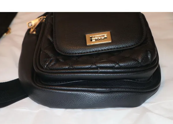 SG SUGU Emma Diamond Quilted Triple Compartment Crossbody Sling Bag - Image 4
