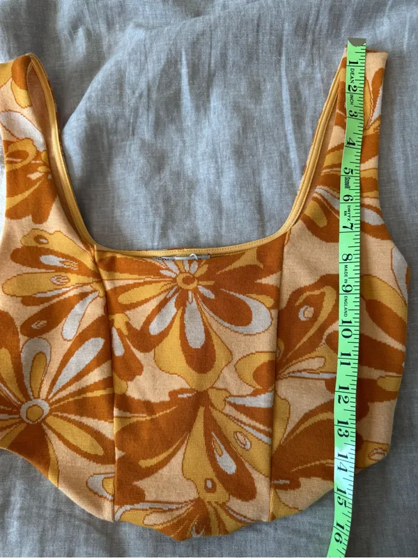 NWT Zara Butter Yellow Cropped Corset Top - Image 7
